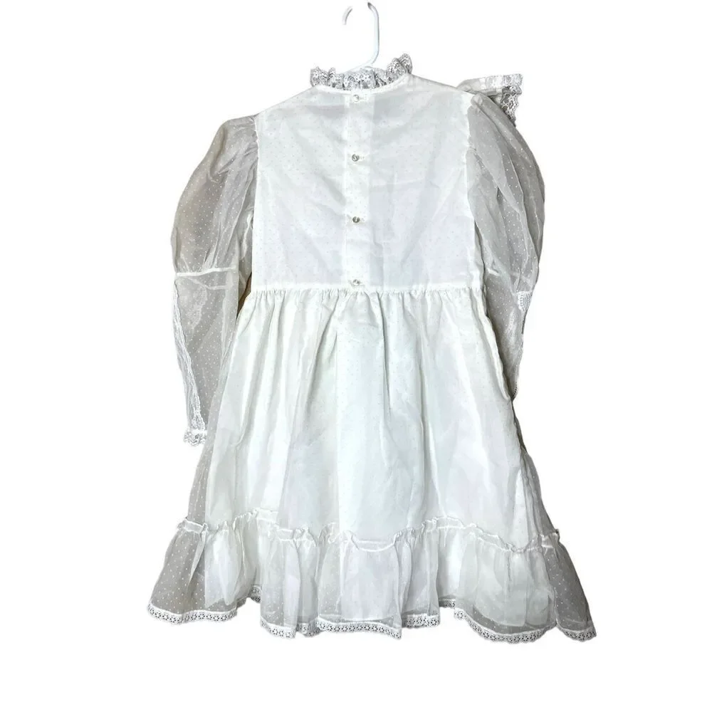 Vintage Madonna‎ White Lace Dress Size 8